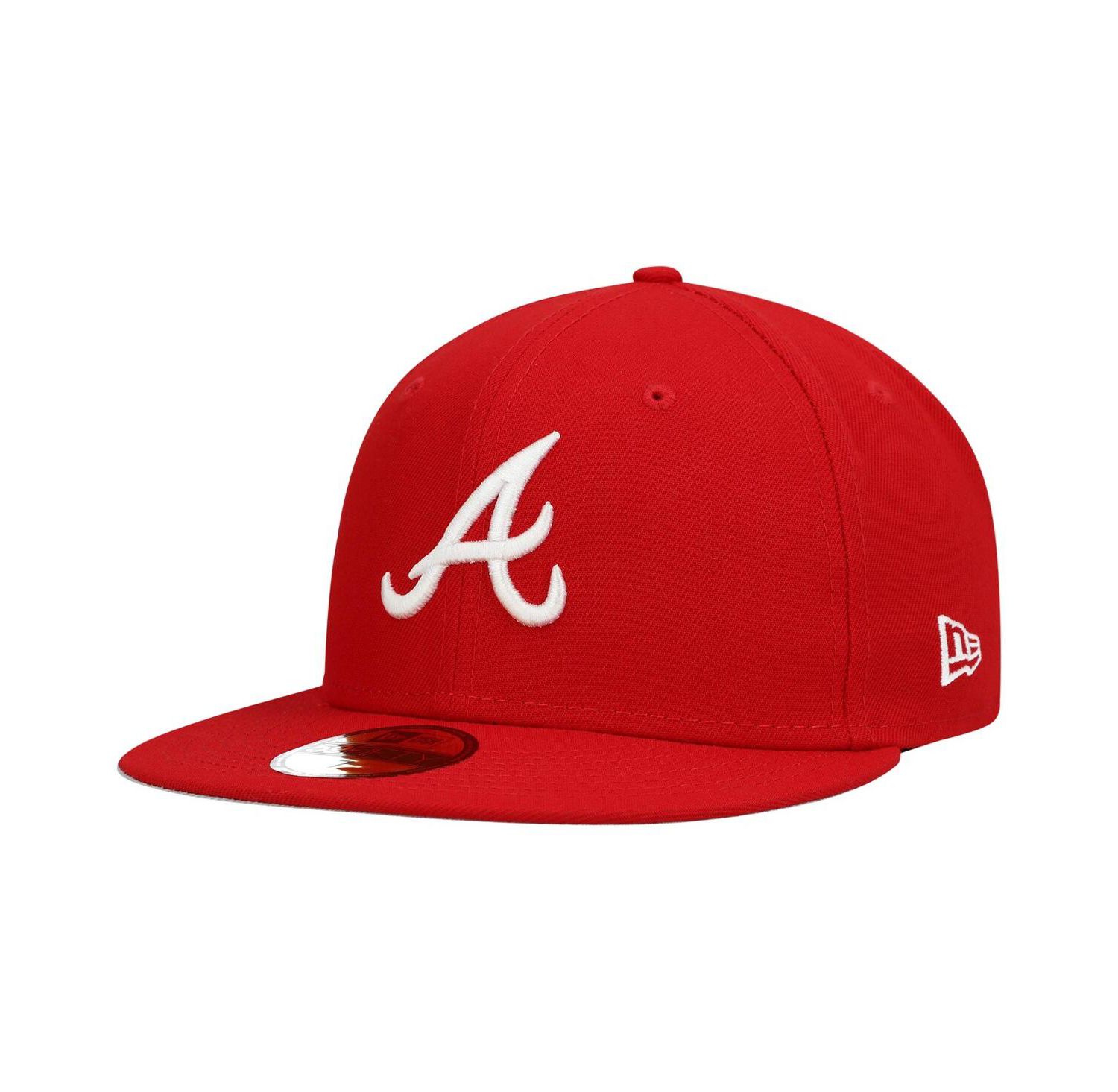 Men's Red Atlanta Braves Logo White 59FIFTY Fitted Hat