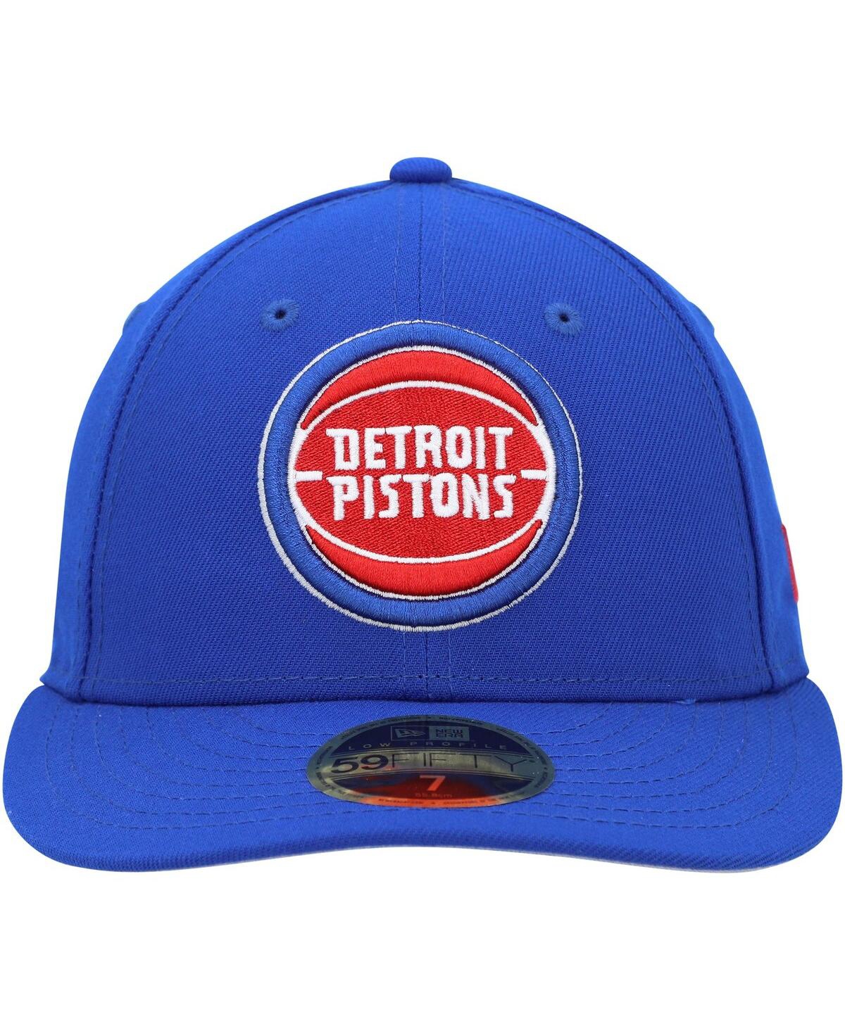Shop New Era Men's Blue Detroit Pistons Team Low Profile 59fifty Fitted Hat