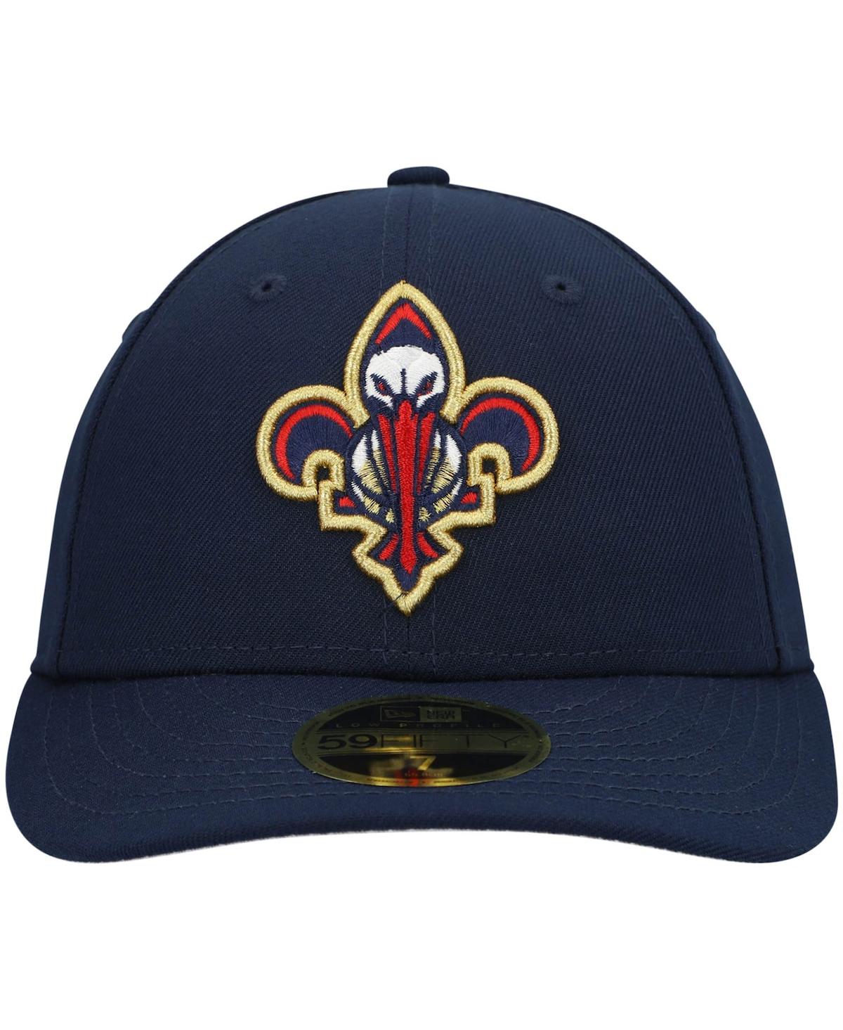 Men'sNew Orleans Pelicans Team Logo Low Profile 59FIFTY Fitted Hat - Navy