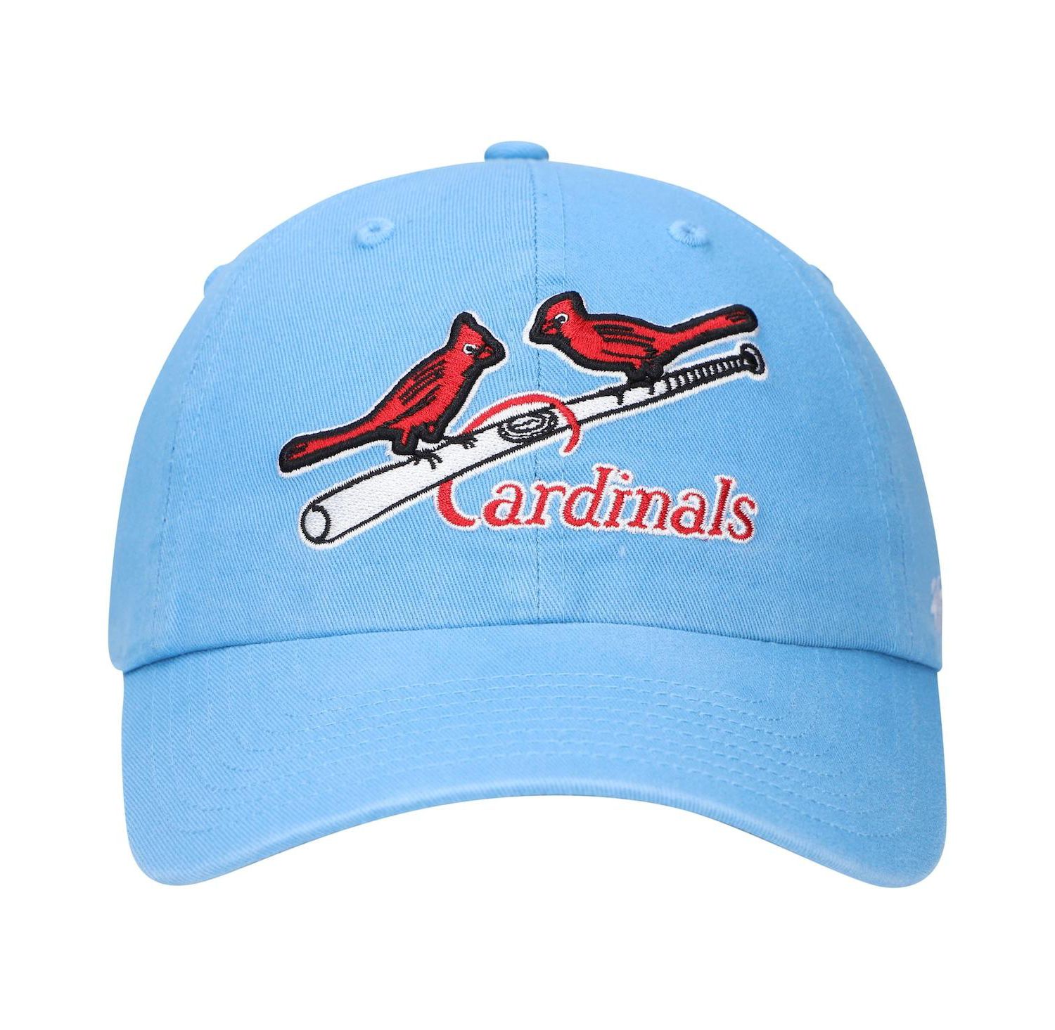 Men's Light Blue St. Louis Cardinals Logo Cooperstown Collection Clean Up Adjustable Hat