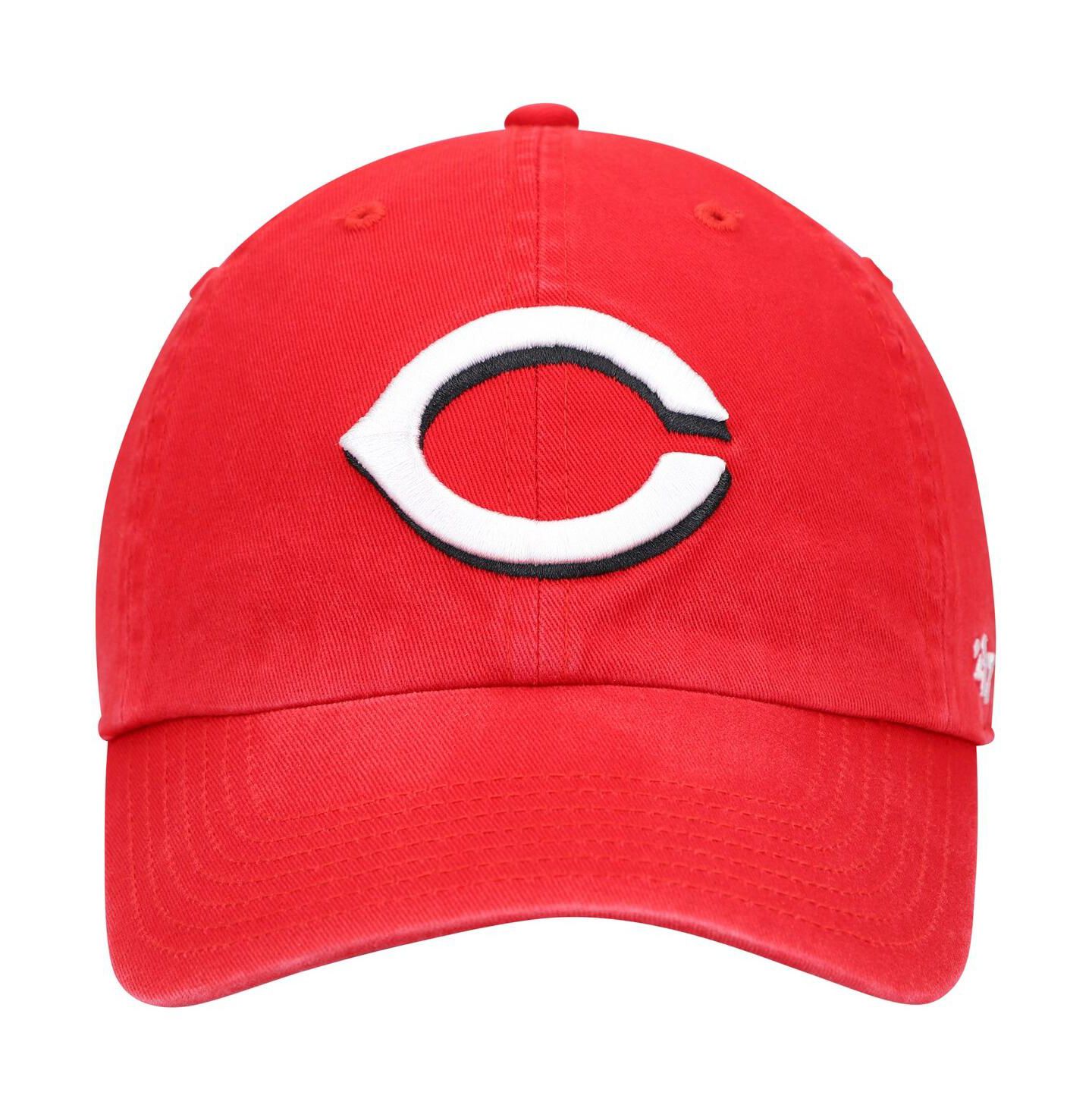 Детская кепка '47 Brand Youth Unisex Red Cincinnati Reds Team Logo Clean Up Adjustable Hat — фото 3