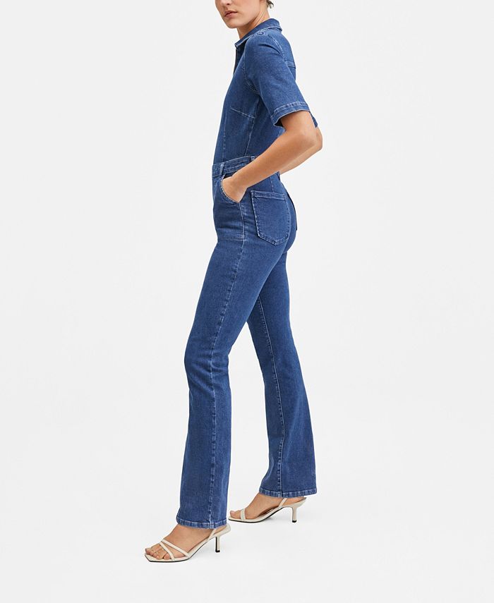 GUESS Eco Rosemary Fitted Denim Jumpsuit - Macy's