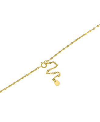 Cubic Zirconia Bezel Solitaire Pendant Necklace in 18k Gold-Plated Sterling Silver, 16" + 2" extender, Created for Macy's