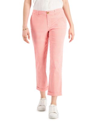 Tommy Hilfiger - Gingham-Print Cuffed Pants