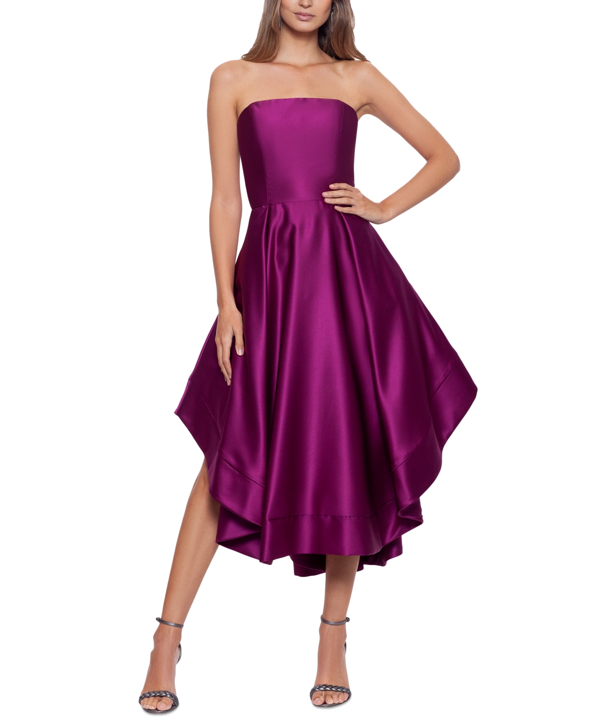betsy and adam high low gown