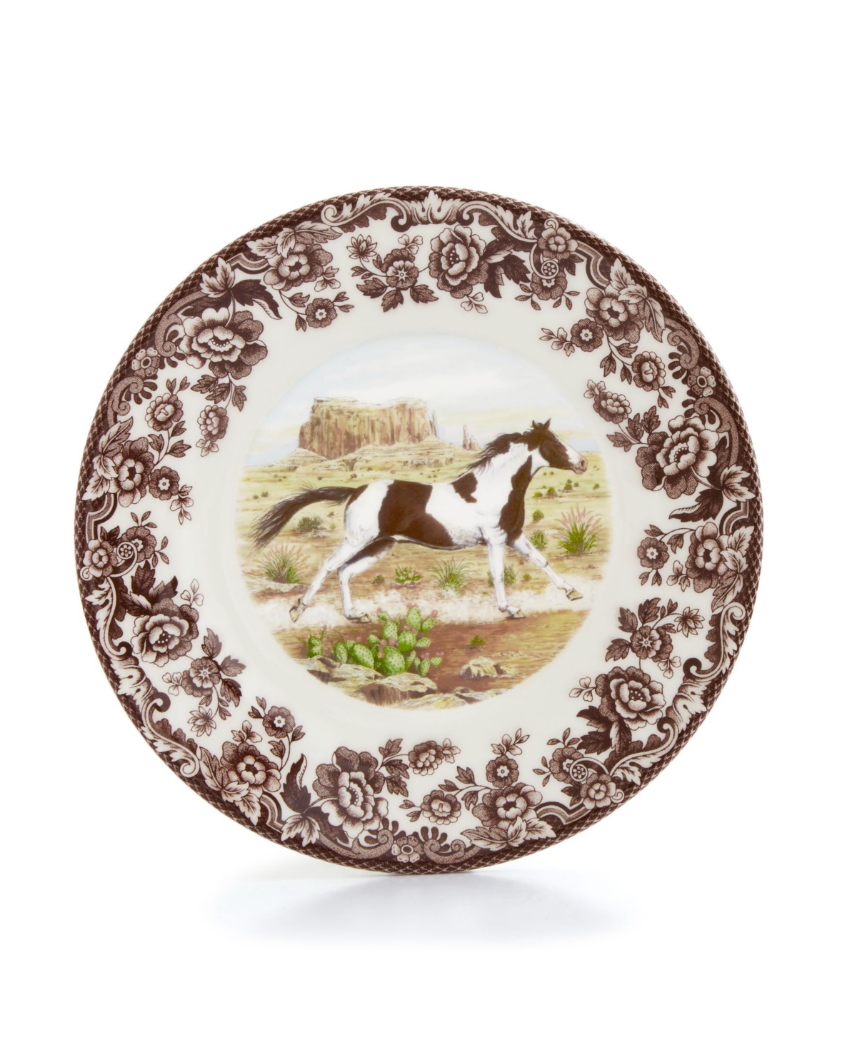 Paint Horse Salad Plate - Brown
