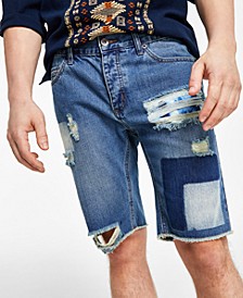 Men's Ferris Regular-Fit Destroyed Denim Shorts, Created for Macy's 