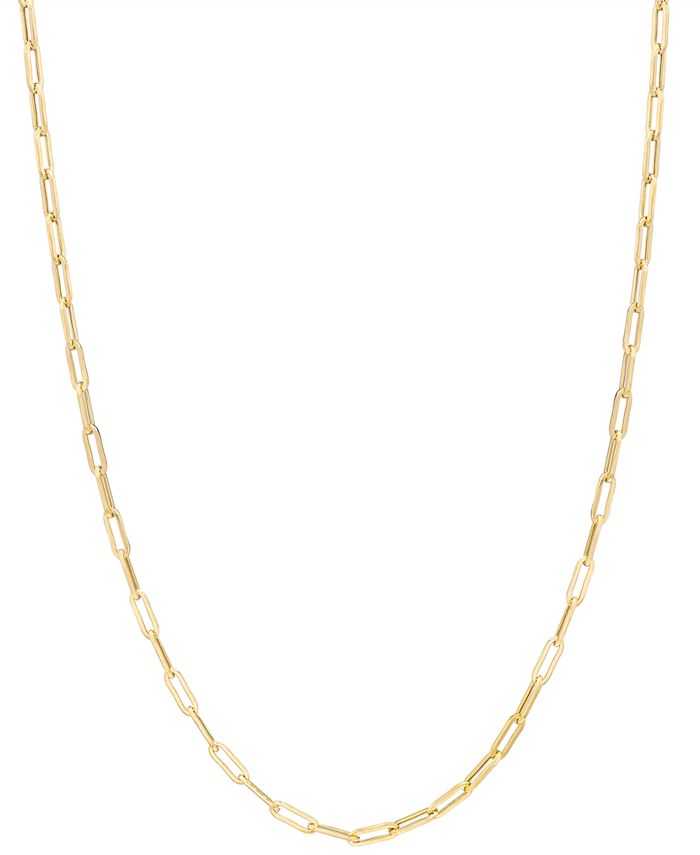 Prada Bag Tag Necklace - Pink/Gold on Gold-Filled Paperclip Chain