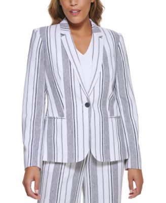 calvin klein striped blazer