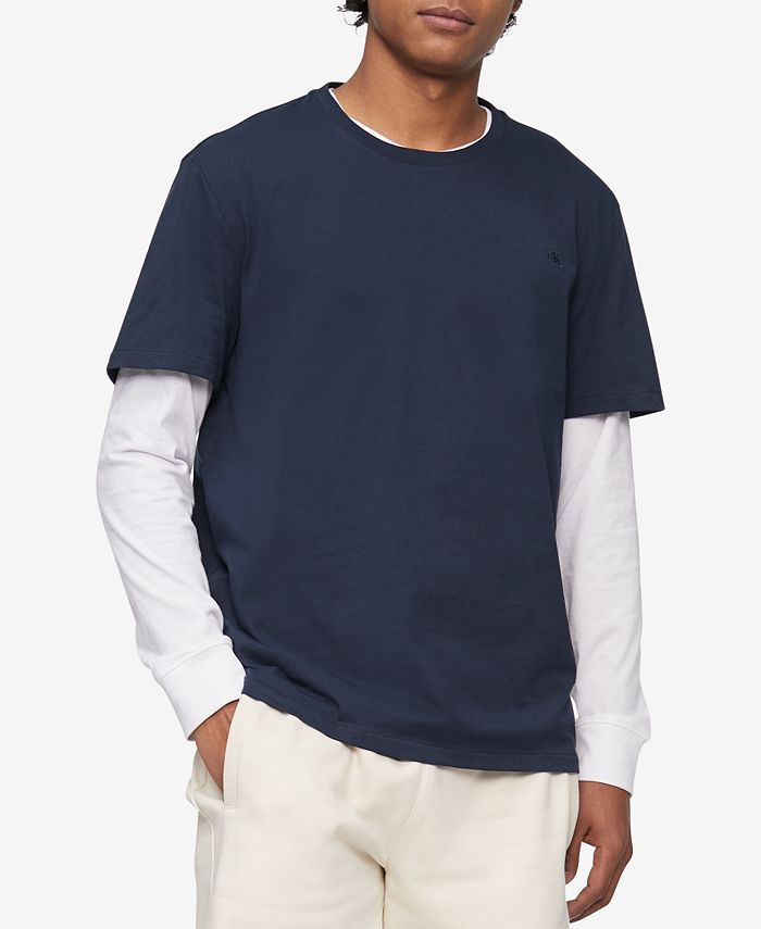 sokken Kaal Extractie Calvin Klein Men's Smooth Cotton Solid Crewneck T-Shirt & Reviews - T-Shirts  - Men - Macy's
