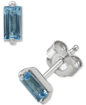 2-Pc. Set Amethyst Baguette Pendant Necklace & Matching Stud Earrings (5/8 ct. t.w.) in Sterling Silver (Also in Mystic Topaz & Blue Topaz)