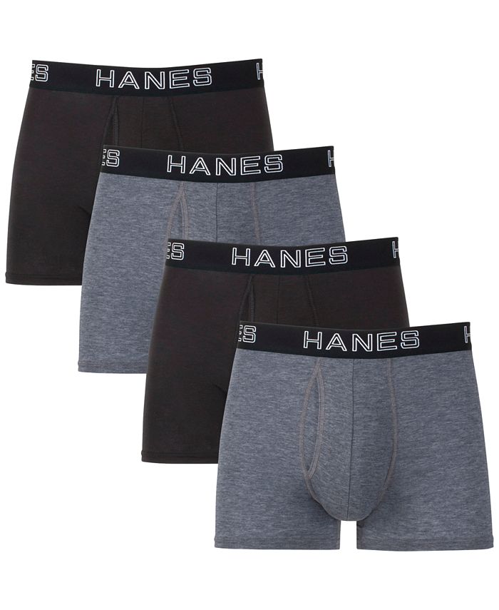 Hanes Men's 4-Pk. Ultimate ComfortFlex Fit Total Support Pouch Trunks ...