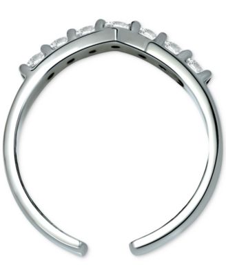Cubic Zirconia Chevron Toe Ring, Created for Macy's
