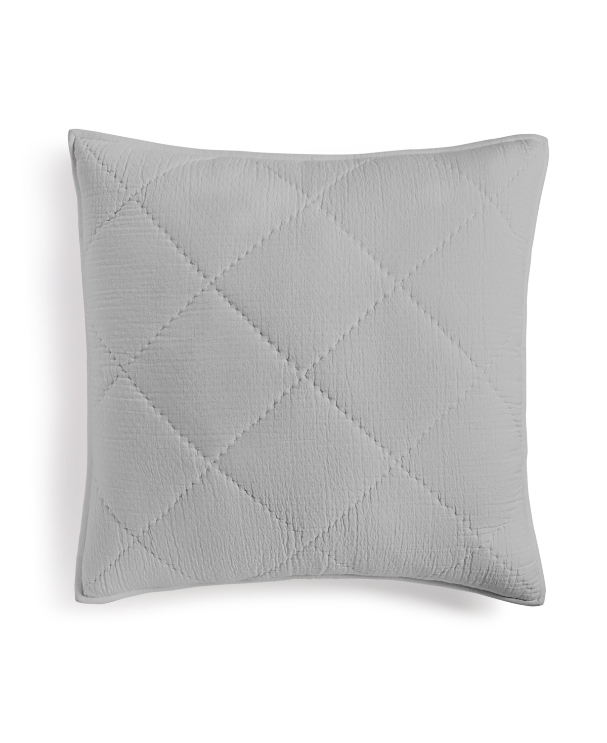 Closeout! Hotel Collection Dobby Diamond Quilted Sham, European, Created for Macy's - Grey