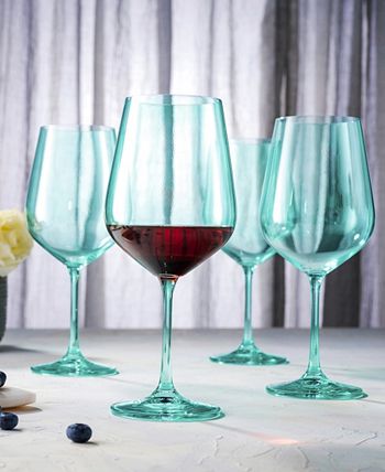 Sheer Light Green Red Wine Glass, Set of 4