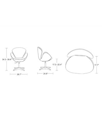 Raspberry Adjustable Upholstered Swivel Chair