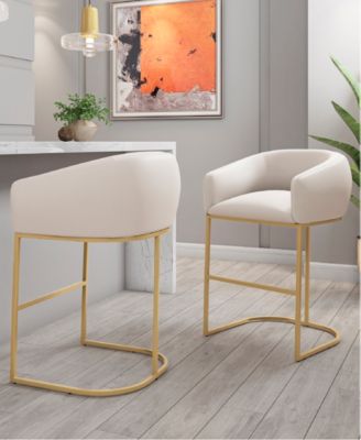 Louvre 3-Piece Leatherette Upholstered Counter Stool Set