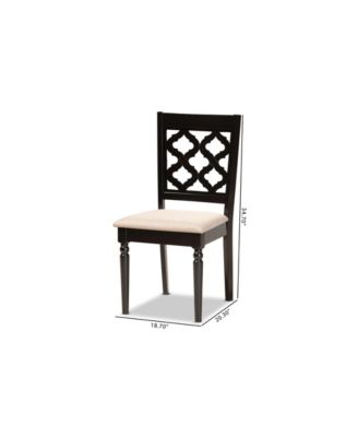 Ramiro Modern and Contemporary Wood Dining Chair Set, 2 Piece