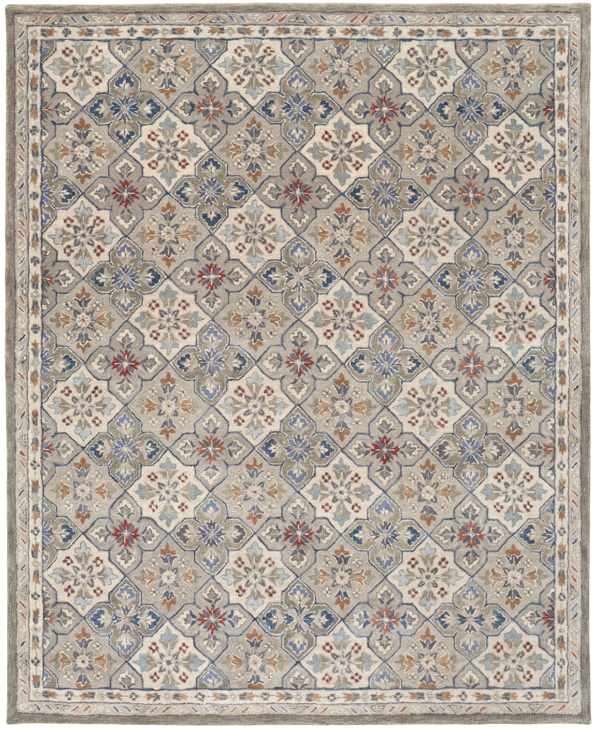 Feizy Desmet DES8638 9' x 12' Area Rug - Gray, Blue