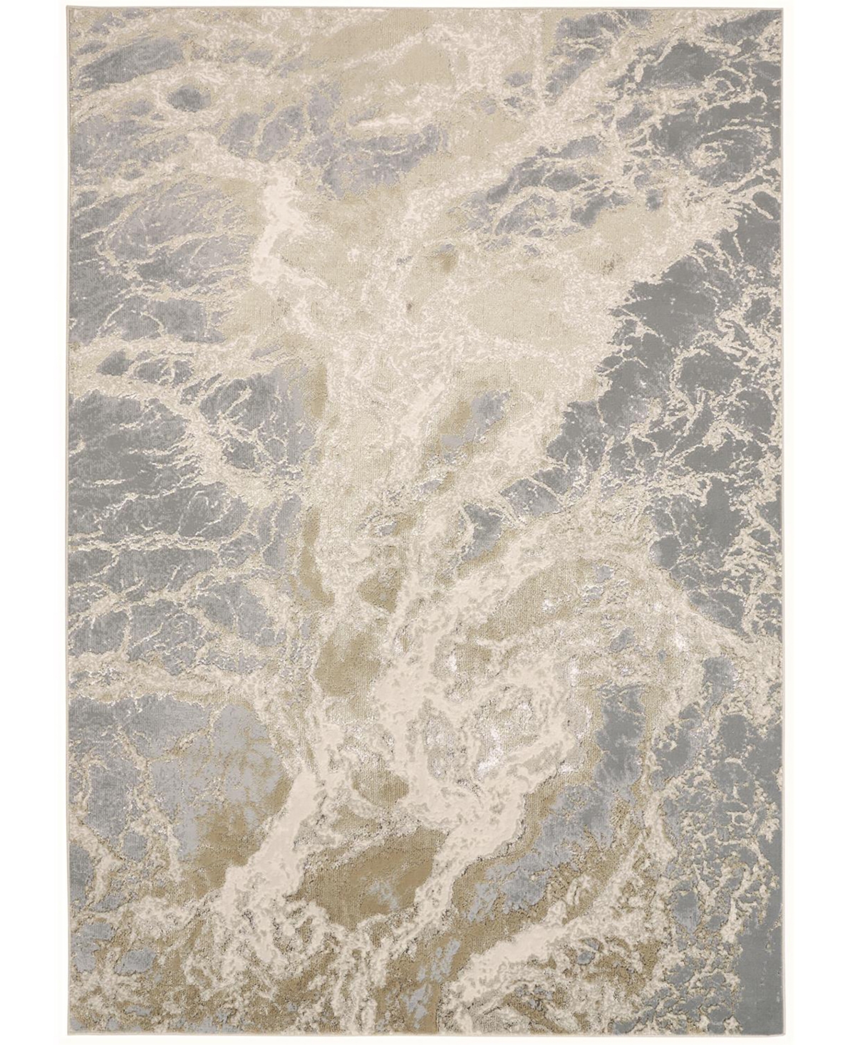 Simply Woven Aura R3563 5' X 8' Area Rug In Gray,beige