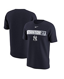 Men's Giancarlo Stanton Navy New York Yankees Legend Player Name and Number Nickname Performance T-shirt