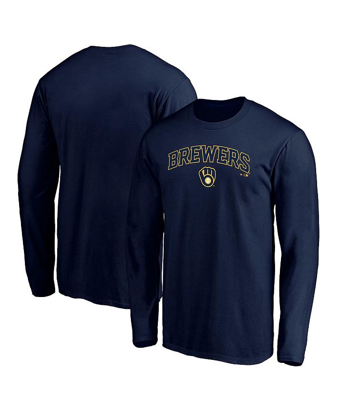 Fanatics Men's Branded Navy Milwaukee Brewers Team Logo Lockup Long Sleeve  T-shirt - Macy's