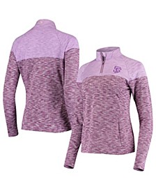 Women's Purple San Francisco Giants Luna Raglan Space Dye Quarter-Zip Jacket