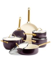 Farberware PURECOOK 12-Piece Ceramic Nonstick Pots and Pans Set/Cookware Set,  Lavender 