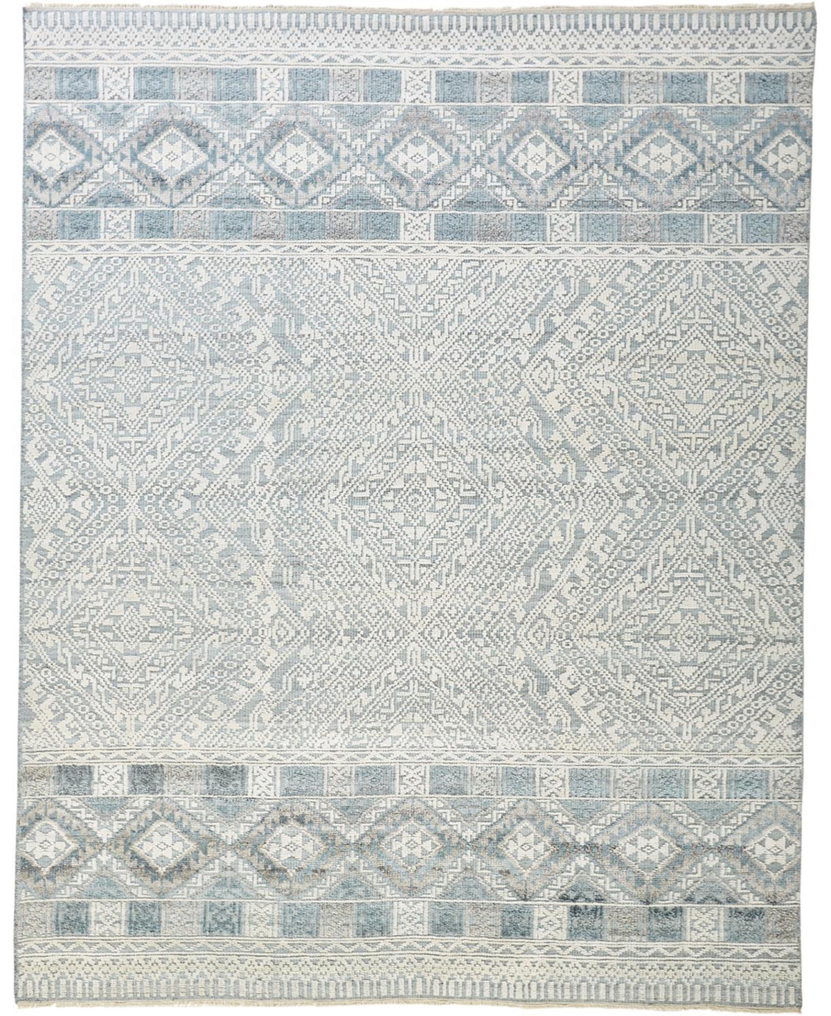 Feizy Esther EST6495 8'6in x 11'6in Area Rug - Blue, Ivory