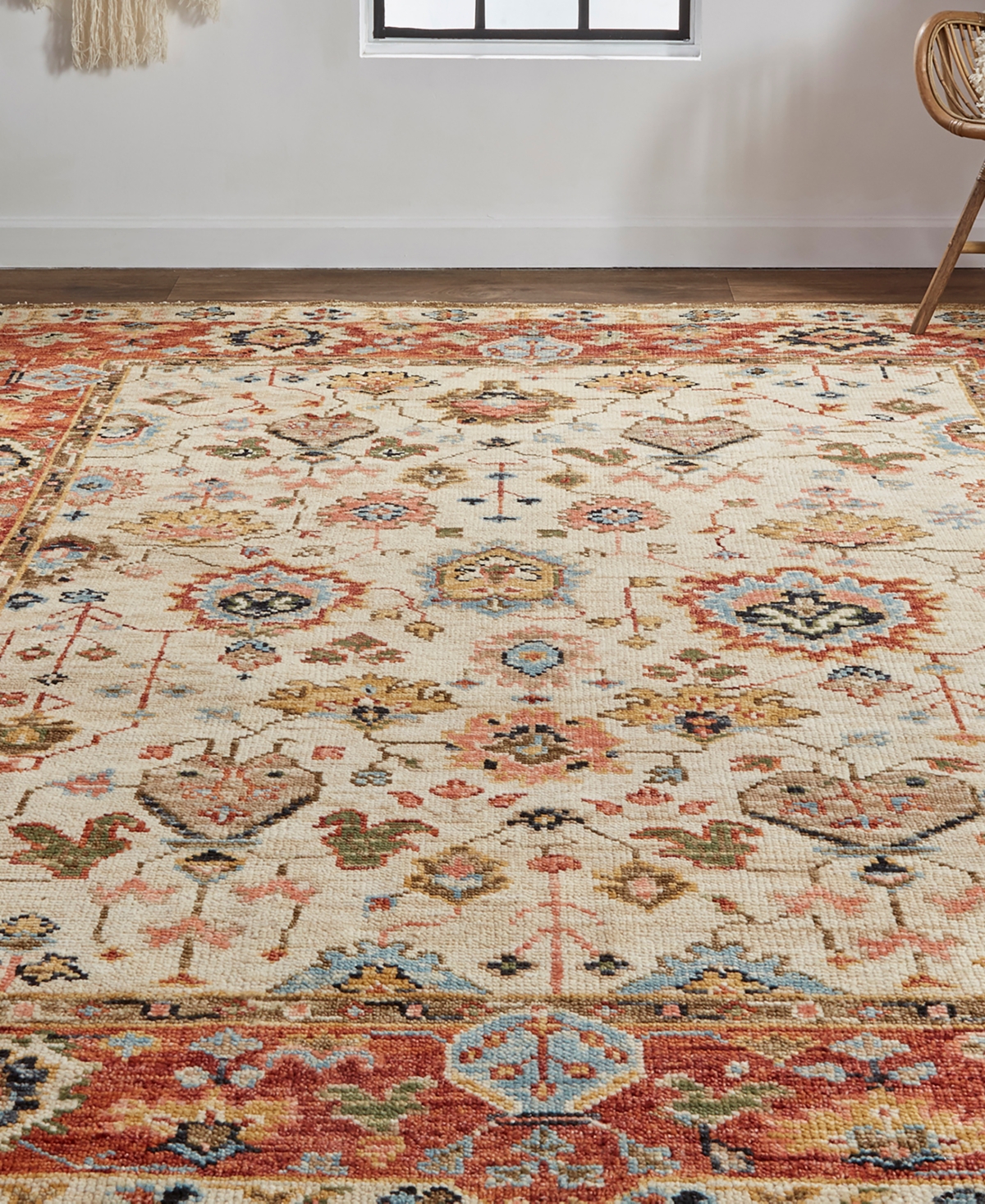 Feizy Carrington R6805 3'6" X 5'6" Area Rug In Beige,rust
