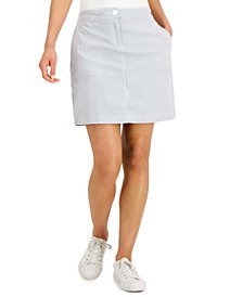 Women's Corded Striped Skort, Created for Macy's