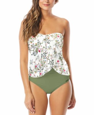 Vince Camuto Womens Draped Bandini Top Bottoms Women's Swimsuit