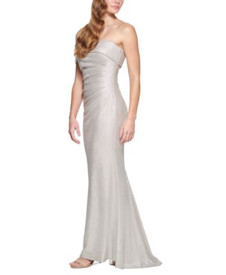 Women's One Shoulder Side Tucked Gown