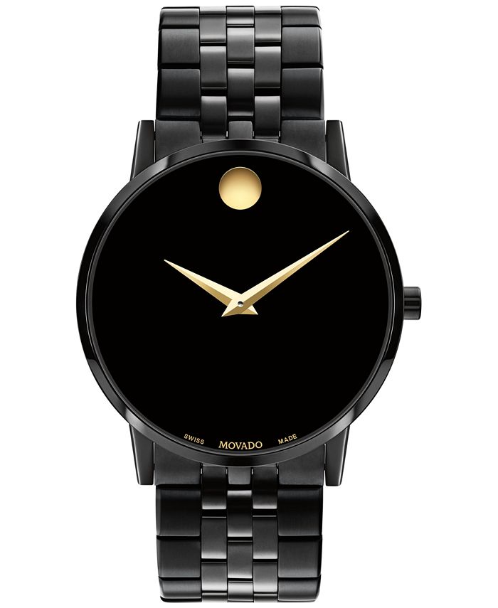 Movado - Swiss Museum Classic Black PVD Stainless Steel Bracelet Watch 40mm