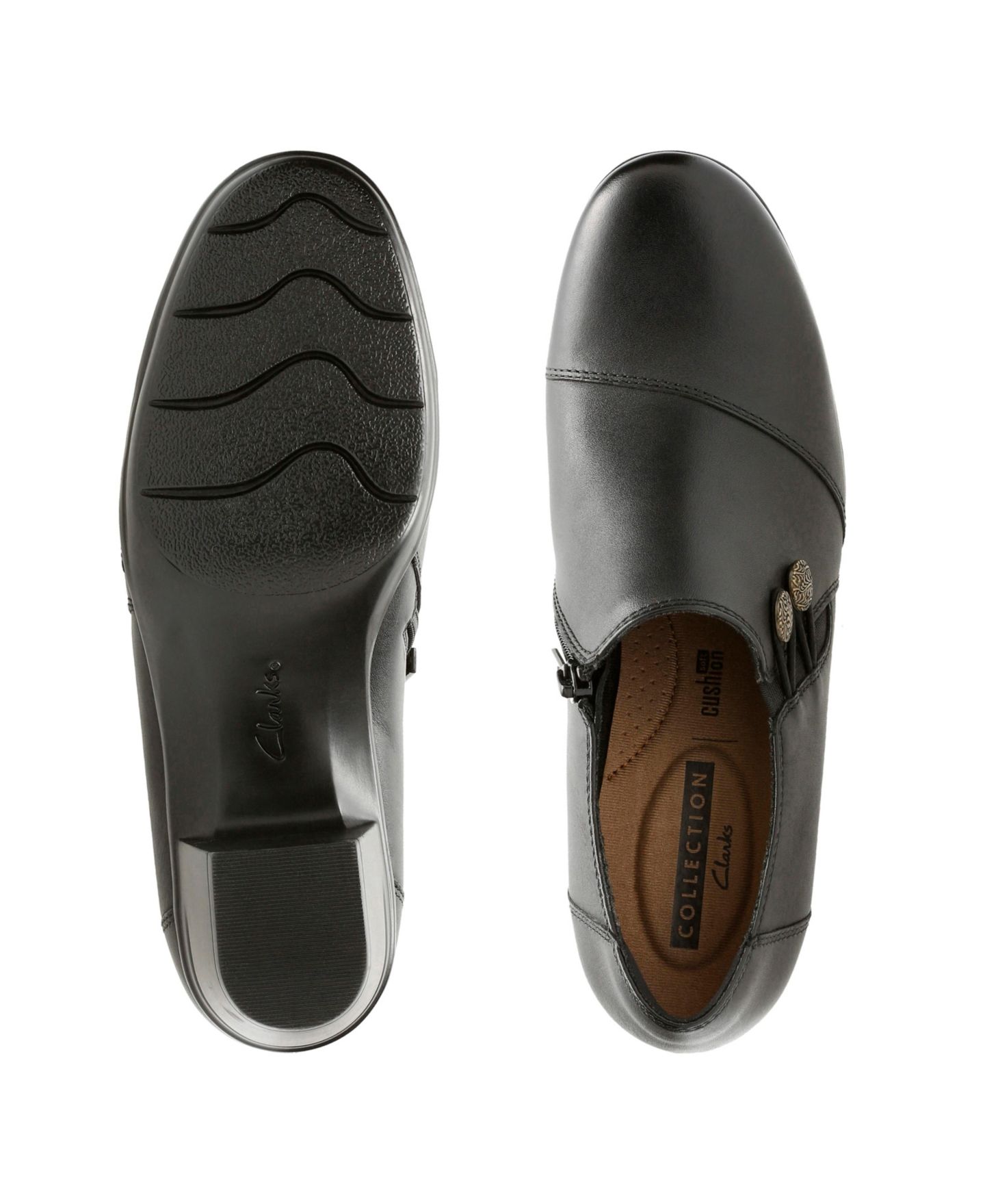 Женские кожаные ботильоны Clarks Collection Emslie Warren, цвет: Чёрный — фото 6