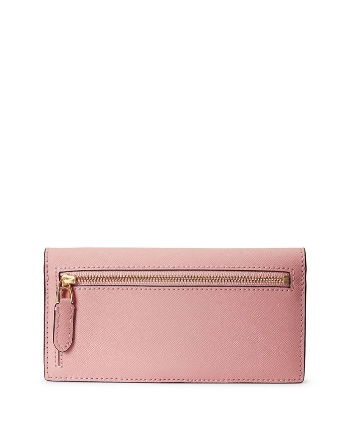 Lauren Ralph Lauren Crosshatch Leather Slim Wallet - Macy's