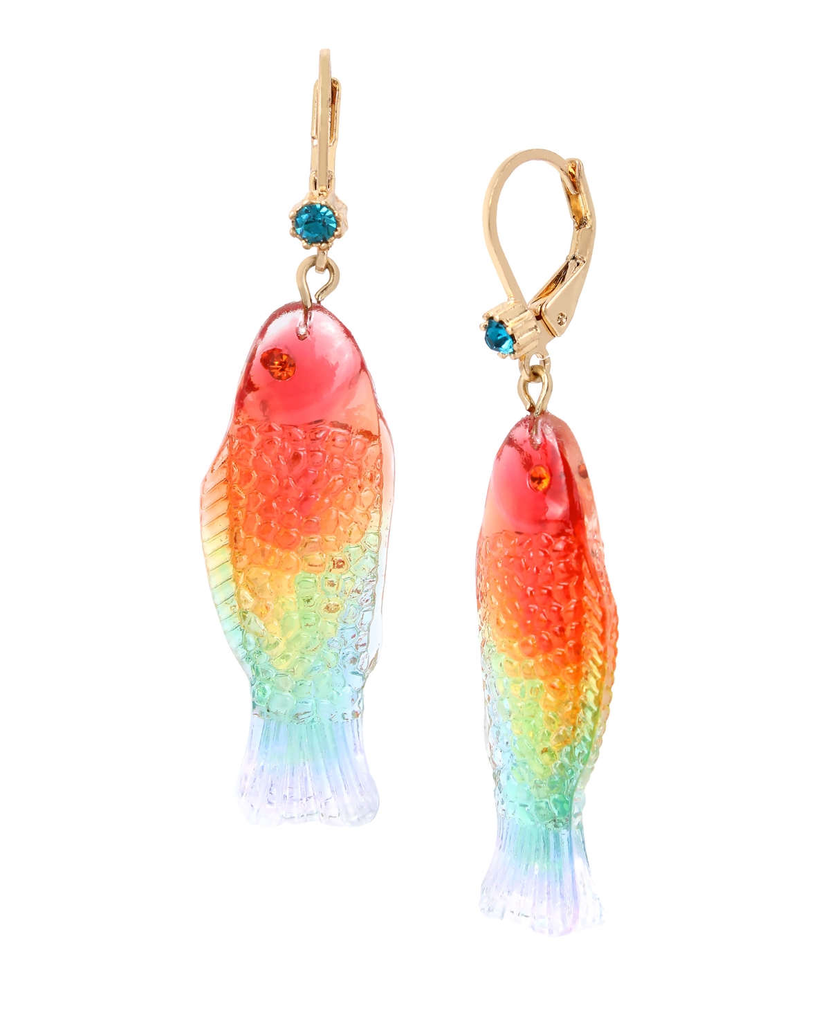 Betsey Johnson Women s Fish Drop Earrings In Rainbow Multi ModeSens