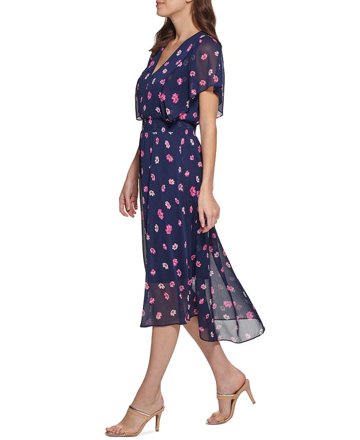 Daya Floral Flutter Sleeve Midi Dress main image 1