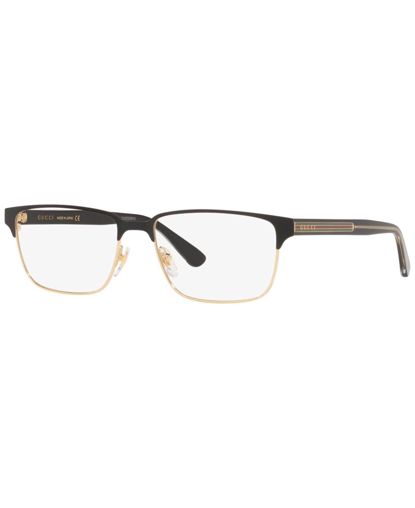 Мужские очки Gucci Man Rectangle Metal GG0383O Eyeglasses, цвет: Чёрный — фото 1