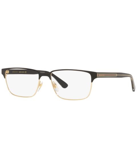 Мужские очки Gucci Man Rectangle Metal GG0383O Eyeglasses, цвет: Чёрный