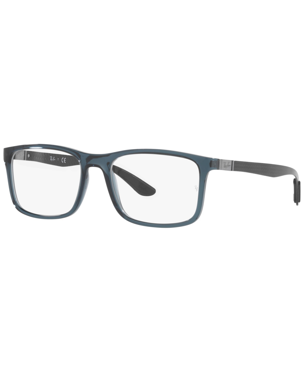 RB8908 Optics Unisex Rectangle Eyeglasses - Transparent Blue