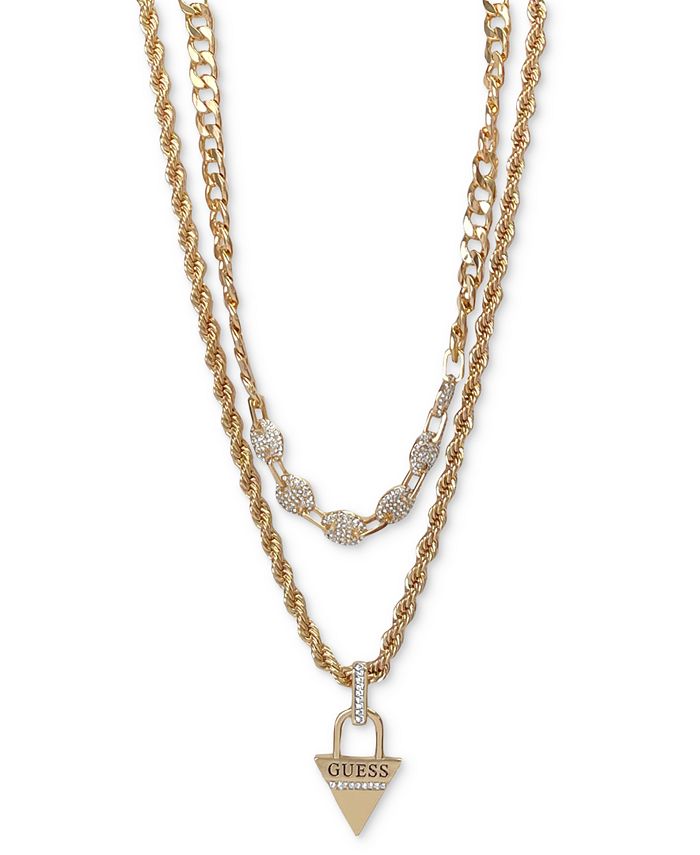 Guess necklace triangle best sale