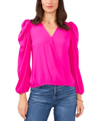 Sam & Jess Petite Puff-Sleeve Top - Macy's