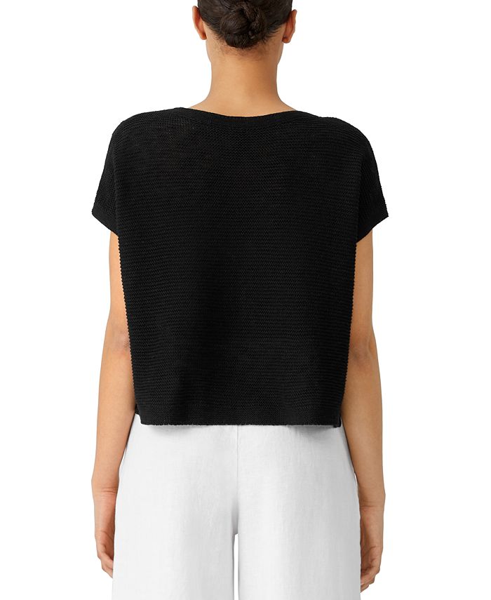 Eileen Fisher Women's BoatNeck CapSleeve Top Macy's