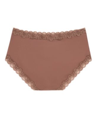 Women's Soft Silk Lace-Trim Briefs Underwear