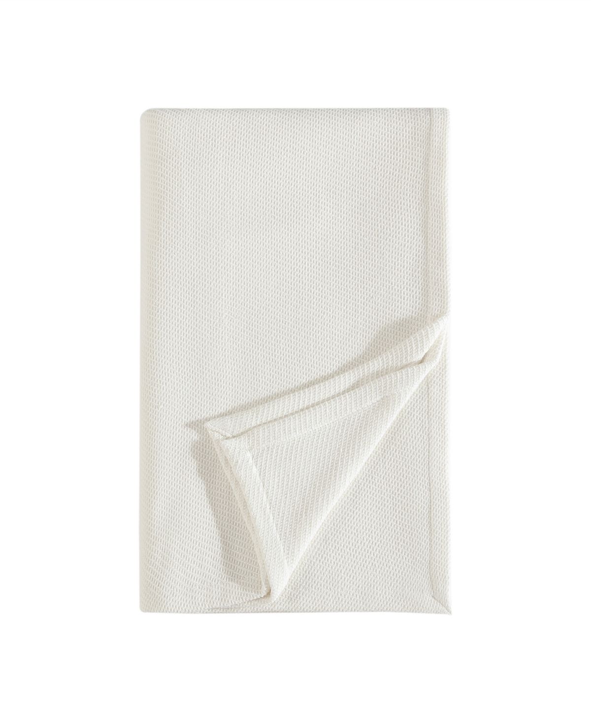 Eddie Bauer Textured Twill Solid Blanket, Twin In White