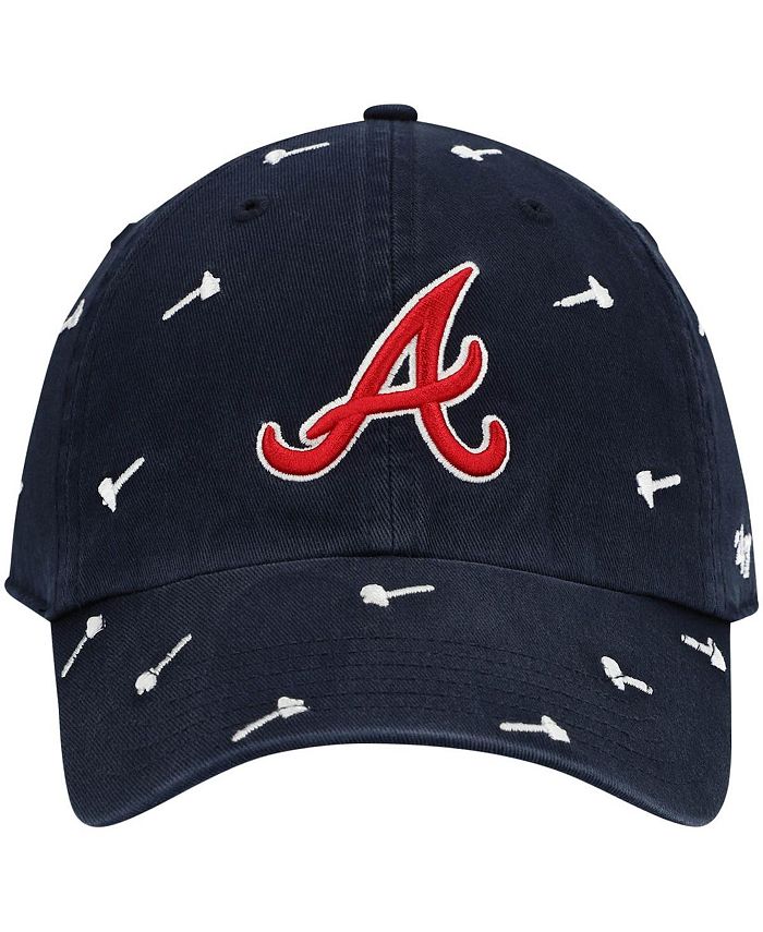 '47 Brand Men's '47 Navy Atlanta Braves Confetti Clean Up Adjustable Hat Macy's