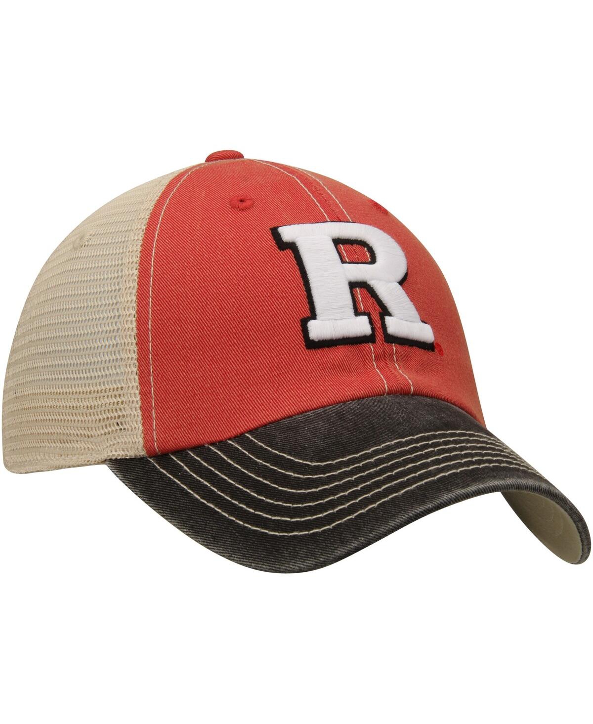 Top Of The World Men's  Scarlet, Tan Rutgers Scarlet Knights Offroad Trucker Hat In Scarlet,tan