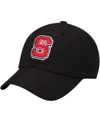 Men's Black NC State Wolfpack Primary Logo Staple Adjustable Hat