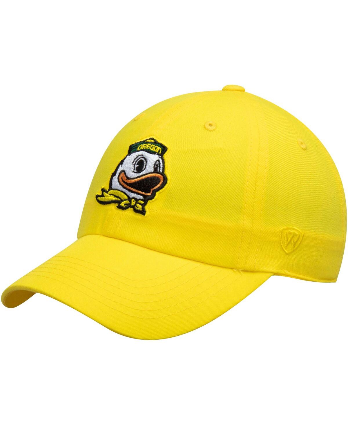 Men's Top of the WorldOregon Ducks Primary Logo Staple Adjustable Hat - Yellow